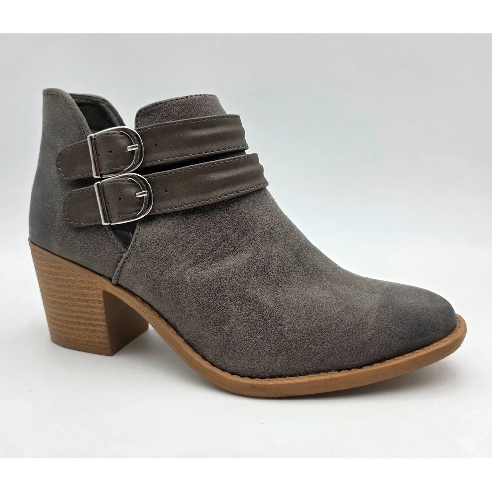 Womens Qupid Booties Size 8.5 Gray New Super Cute